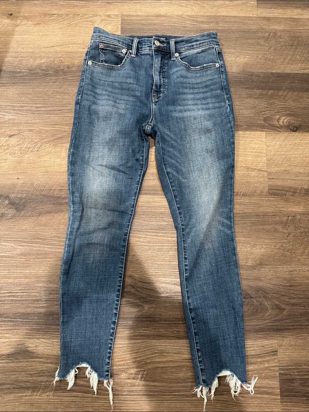 Lucky Brand High Rise Skinny Bridgette Distressed Ankle Crop Jeans